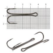Крючок KOI «DOUBLE HOOK», размер 1/0 (INT) цвет BN, двойник (10 шт.)/19/