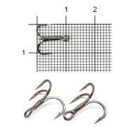 Крючок KOI «SLENDER ROUND TREBLE», размер 14 (INT), цвет BN, тройник (5 шт.)