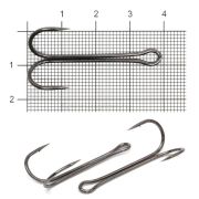 Крючок KOI «DOUBLE HOOK», размер 1 (INT), цвет BN, двойник (10 шт.)/19/