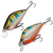 Воблер KOSADAKA 3D Flat Crank 55F-GBR, 55мм, 7.5г, плавающий