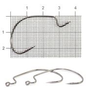 Крючки офсетные HIGASHI Hot Jig HJ-01 #3/0 Black nickel (6шт)