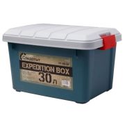 Ящик СЛЕДОПЫТ Expedition Box 30л, многофункц., особопр., 500х360х320 мм, цв. зеленый/серый