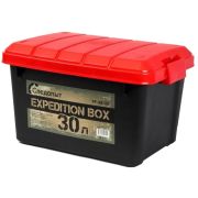 Ящик СЛЕДОПЫТ Expedition Box 30л, многофункц., особопр., 500х360х320 мм, цв. зеленый/красный