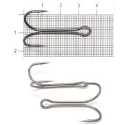 Крючок KOI «SHORT DOUBLE HOOK», размер 2/0 (INT), цвет BN, двойник (10 шт.)/20/