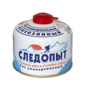 Баллон газовый СЛЕДОПЫТ для порт. плит, метал. баллон, 230гр, резьб.(всесезонный) КОРЕЯ, PF-FG-230